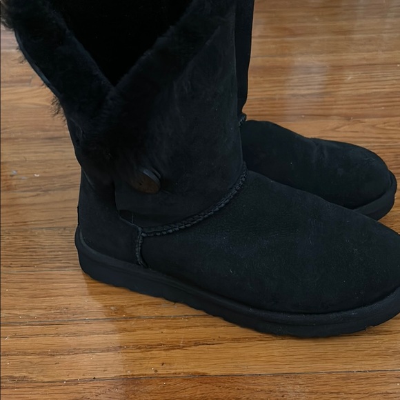 Black Ugg Button Boots - Picture 4 of 5
